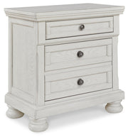 Robbinsdale Antique White Full Storage Bed and Nightstand from Ashley - Lara Furniture