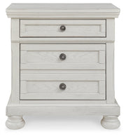 Robbinsdale Antique White Full Storage Bed and Nightstand from Ashley - Lara Furniture
