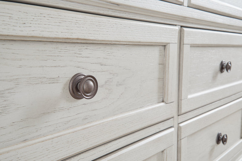 Robbinsdale Antique White Dresser and Mirror -  Ashley - Lara Furniture