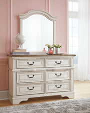 Realyn Two-tone Full Panel Bed, Dresser and Mirror from Ashley - Lara Furniture