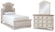Realyn Two-tone Twin Bed, Dresser and Mirror from Ashley - Lara Furniture