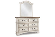 Realyn Chipped White Dresser and Mirror -  Ashley - Lara Furniture