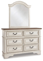 Realyn Two-tone Full Panel Bed, Dresser and Mirror from Ashley - Lara Furniture