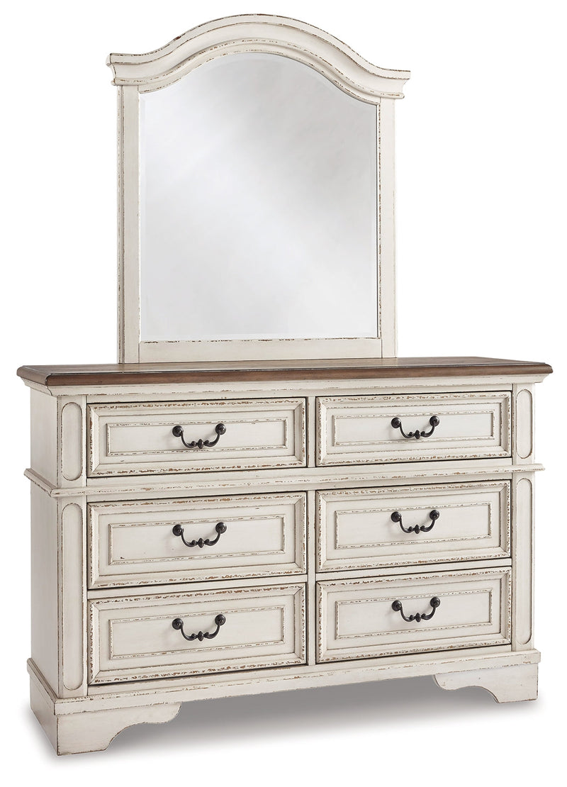 Realyn Two-tone Full Panel Bed, Dresser and Mirror from Ashley - Lara Furniture