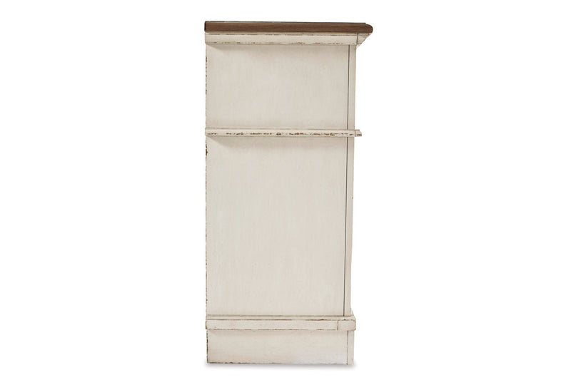 Realyn Chipped White Dresser and Mirror -  Ashley - Lara Furniture