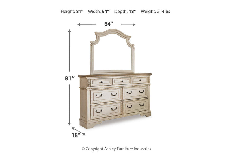 Realyn Two-tone Dresser and Mirror from Ashley - Lara Furniture