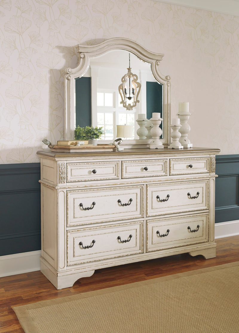 Realyn Chipped White Footboard Storage Platform Bedroom Set from Ashley - Lara Furniture
