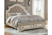 Realyn Two-tone California King Upholstered Bed from Ashley - Lara Furniture