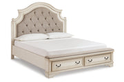 Realyn Two-tone California King Upholstered Bed from Ashley - Lara Furniture