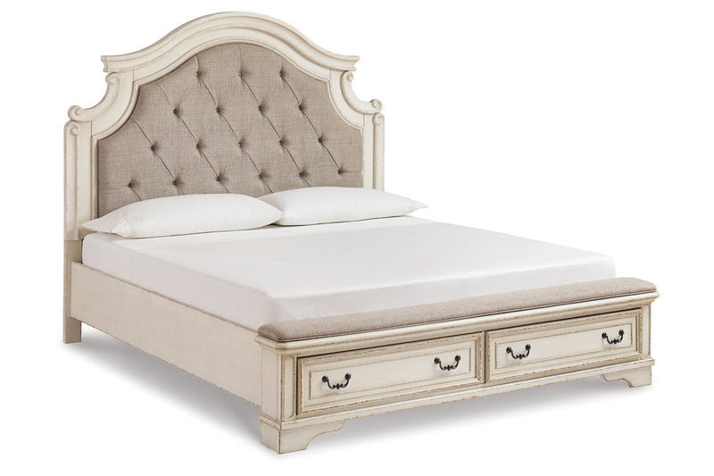 Realyn Two-tone California King Upholstered Bed from Ashley - Lara Furniture