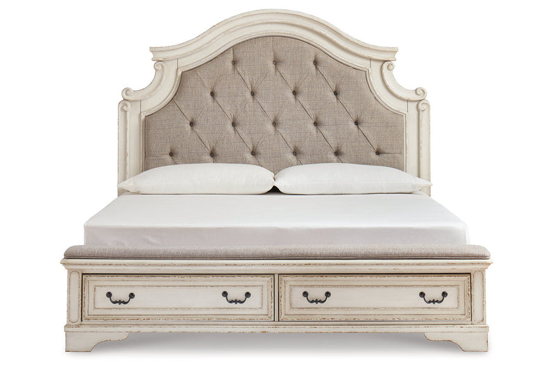 Realyn Two-tone California King Upholstered Bed from Ashley - Lara Furniture