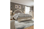 Realyn Two-tone California King Upholstered Bed from Ashley - Lara Furniture