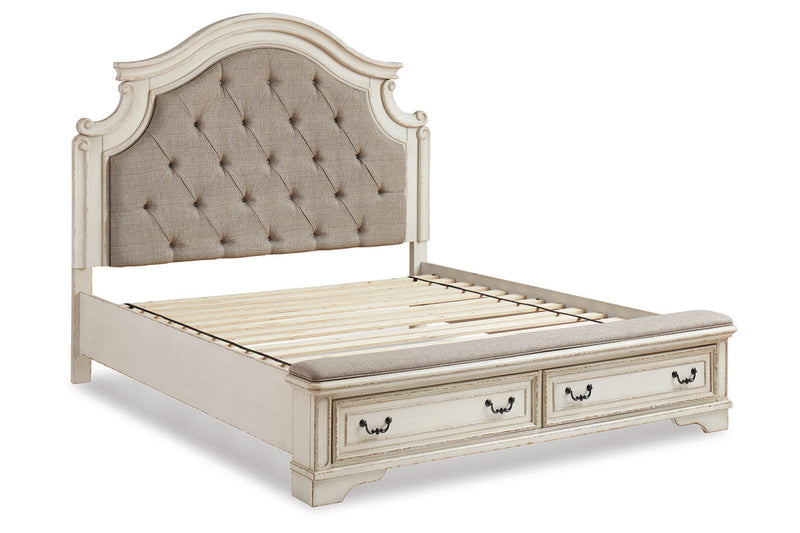 Realyn Two-tone California King Upholstered Bed from Ashley - Lara Furniture