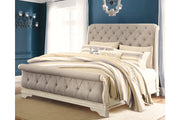 Realyn Chipped White California King Sleigh Bed from Ashley - Lara Furniture
