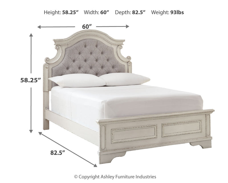 Realyn Two-tone Full Panel Bed, Dresser and Mirror from Ashley - Lara Furniture