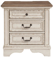 Realyn Chipped White Upholstered Panel Bedroom Set from Ashley - Lara Furniture
