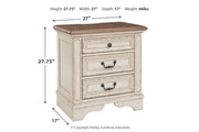 Realyn Two-tone Nightstand from Ashley - Lara Furniture