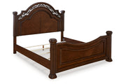 Lavinton Brown King Poster Bed -  Ashley - Lara Furniture