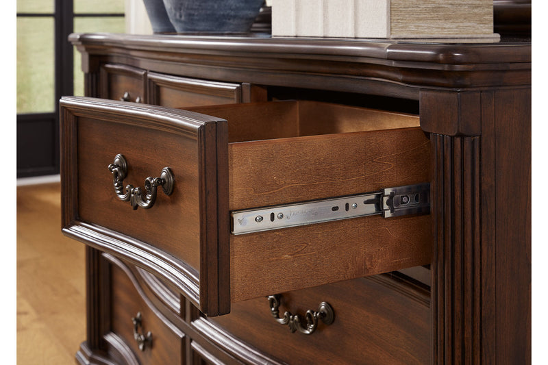 Lavinton Brown Dresser and Mirror -  Ashley - Lara Furniture
