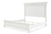 Kanwyn Whitewash California King Panel Bed -  Ashley - Lara Furniture