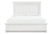 Kanwyn Whitewash California King Panel Bed -  Ashley - Lara Furniture