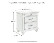 Kanwyn Whitewash King Upholstered Panel Bed, Dresser and Nightstand from Ashley - Lara Furniture