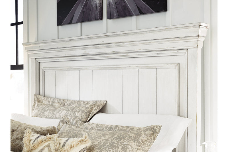 Kanwyn Whitewash California King Panel Bed with Storage Bench -  Ashley - Lara Furniture