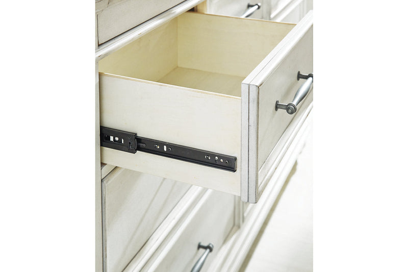 Kanwyn Whitewash Dresser and Mirror -  Ashley - Lara Furniture