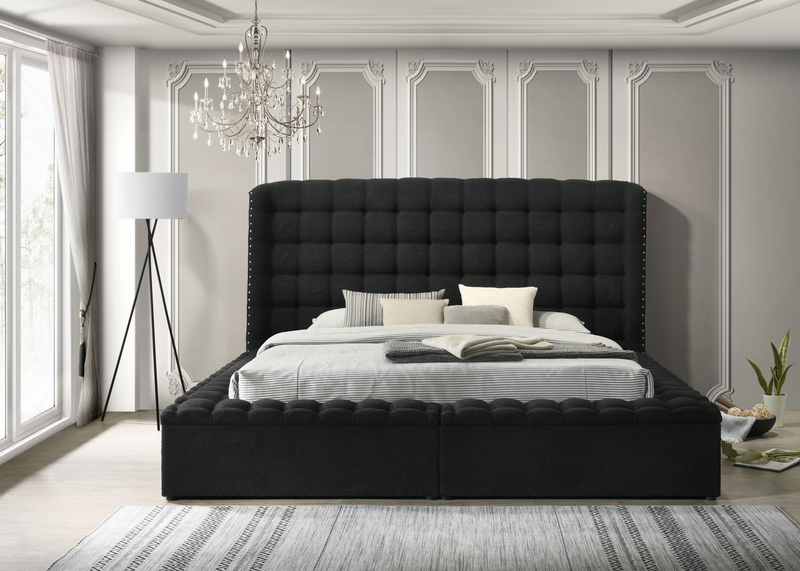 Versaley Queen Black Storage Bed