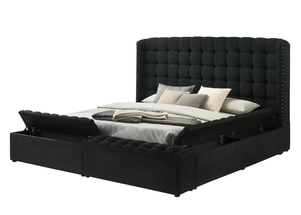 Versaley Queen Black Storage Bed