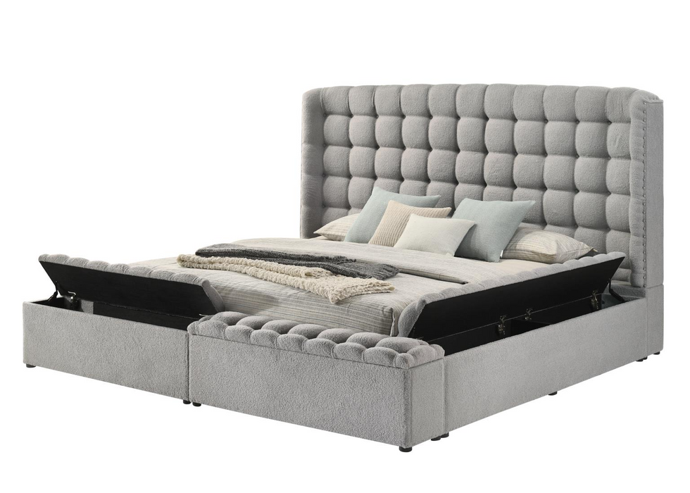 Versaley Queen Gray Storage Bed