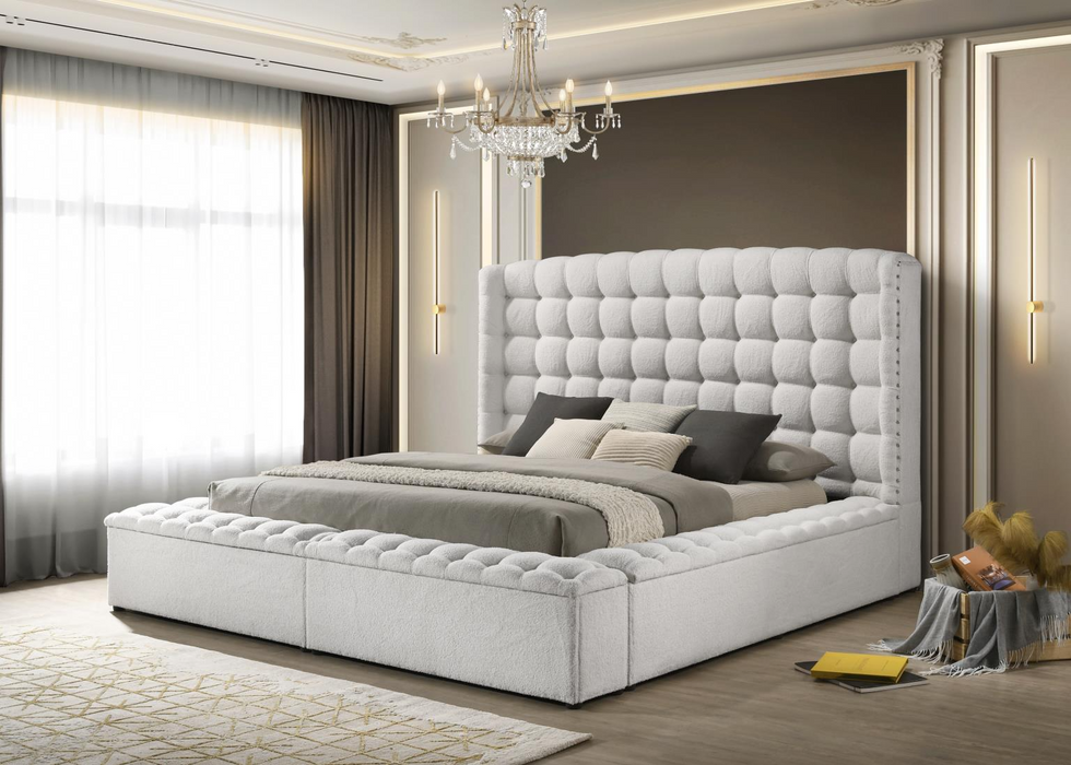 Versaley King White Storage Bed