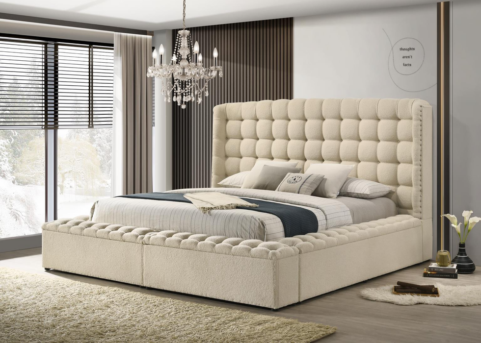 Versaley Queen Beige Storage Bed