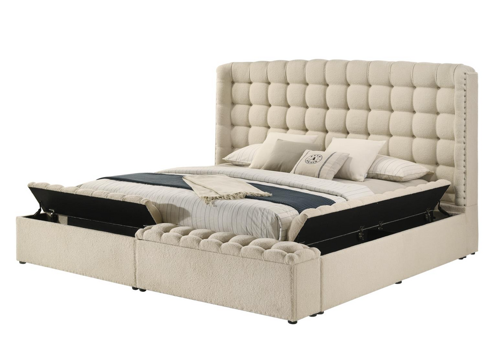 Versaley Queen Beige Storage Bed