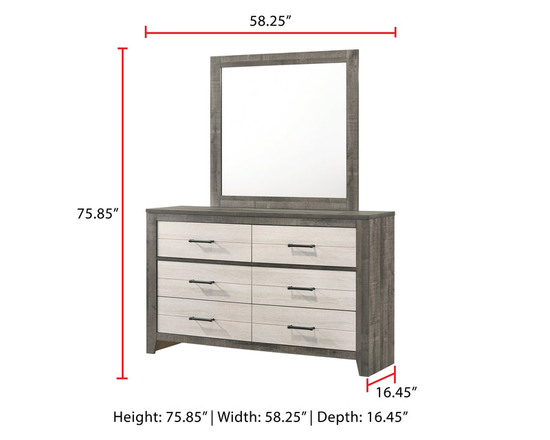 Rhett Brown/Cream LED Platform Bedroom Set from Crown Mark - Lara Furniture