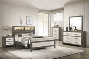 Rhett Brown/Cream LED Platform Bedroom Set from Crown Mark - Lara Furniture
