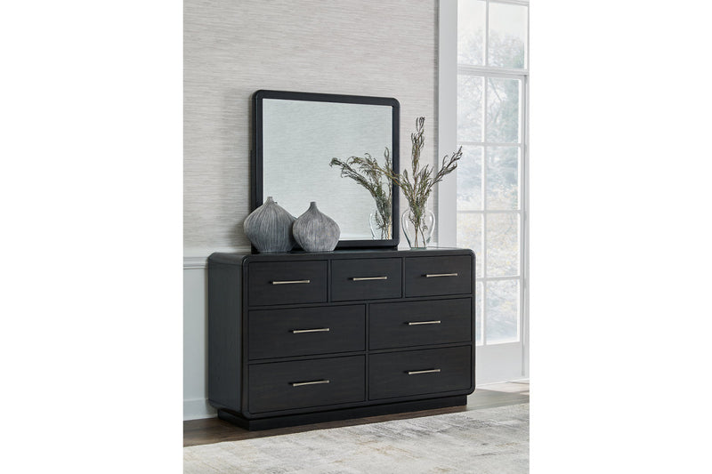 Rowanbeck Black Dresser and Mirror -  Ashley - Lara Furniture