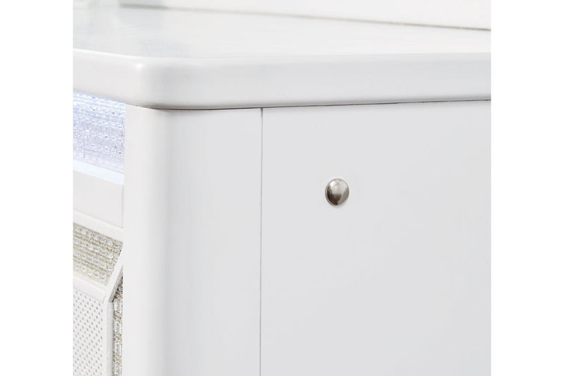 Chalanna White Dresser and Mirror -  Ashley - Lara Furniture