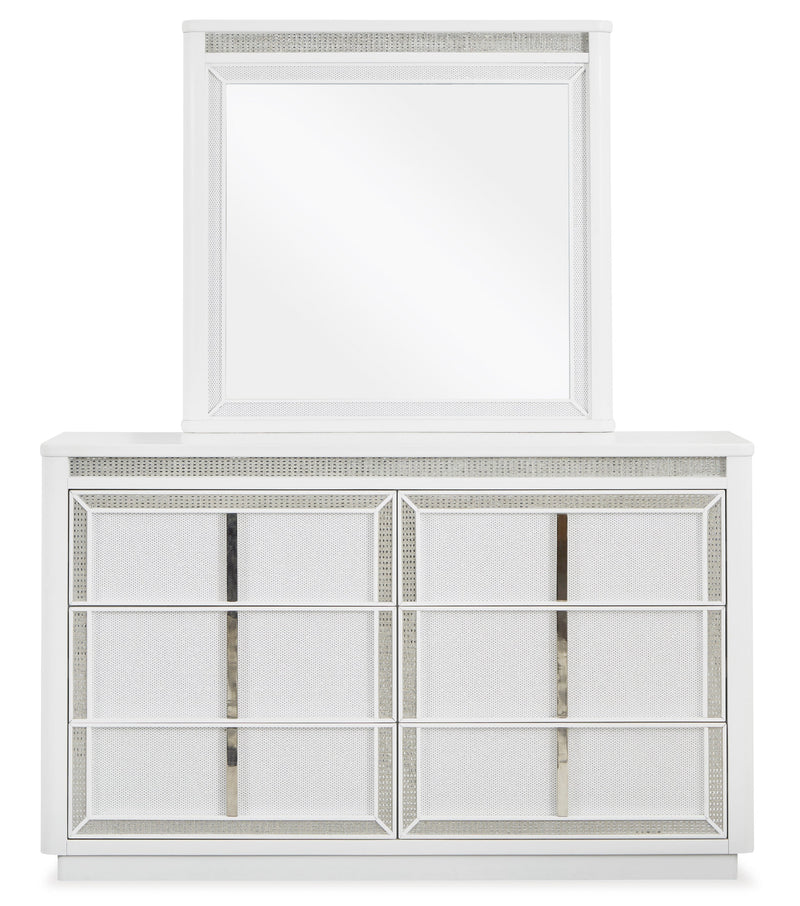 Chalanna White Upholstered Panel Storage Bedroom Set from Ashley - Lara Furniture