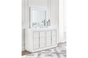 Chalanna White Dresser and Mirror -  Ashley - Lara Furniture