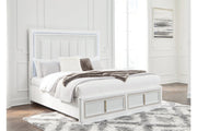 Chalanna White Upholstered Panel Storage Bedroom Set from Ashley - Lara Furniture
