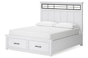 Ashbryn White/Natural Panel Storage Bedroom Set from Ashley - Lara Furniture