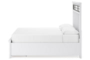 Ashbryn White/Natural California King Panel Storage Bed from Ashley - Lara Furniture