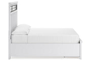 Ashbryn White/Natural California King Panel Storage Bed from Ashley - Lara Furniture