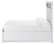 Ashbryn King Panel Storage Bed, Dresser and Mirror in White/Natural from Ashley - Lara Furniture