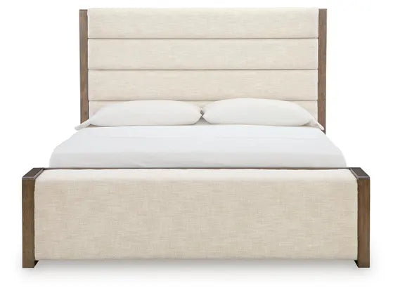 Marxmore Brown King Upholstered Storage Bed