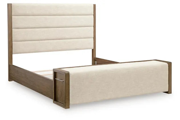 Marxmore Brown Queen Upholstered Storage Bed