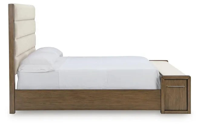 Marxmore Brown Queen Upholstered Storage Bed