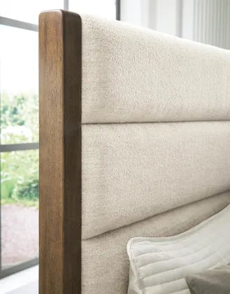 Marxmore Brown King Upholstered Storage Bed