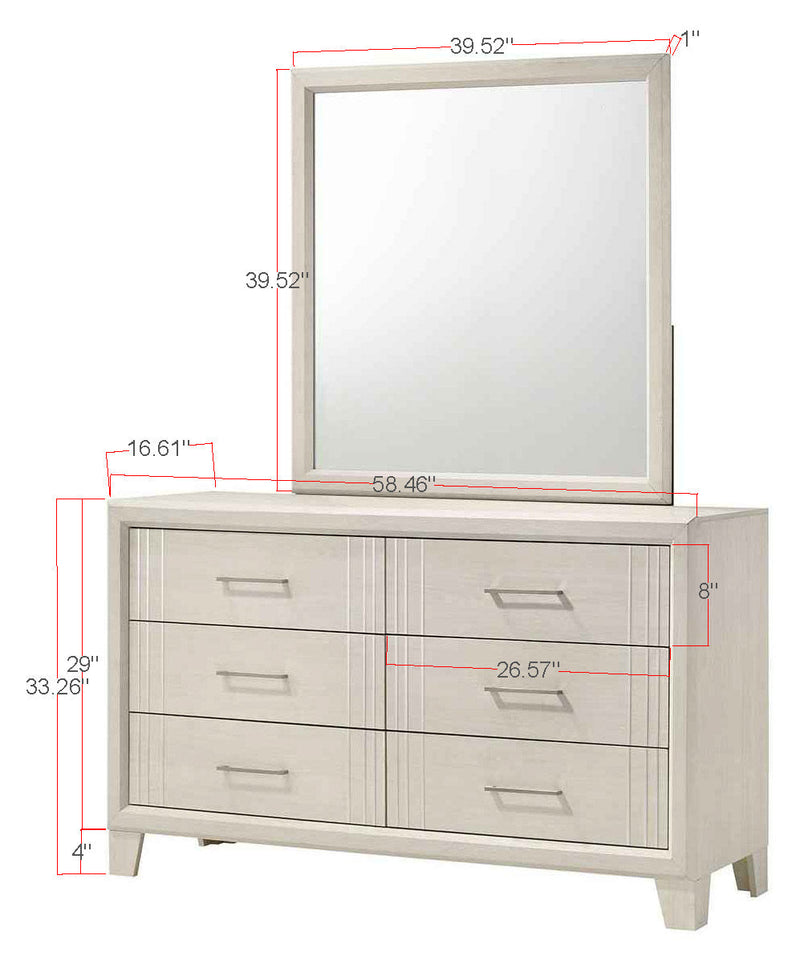 Charlie White Panel Bedroom Set from Crown Mark - Lara Furniture